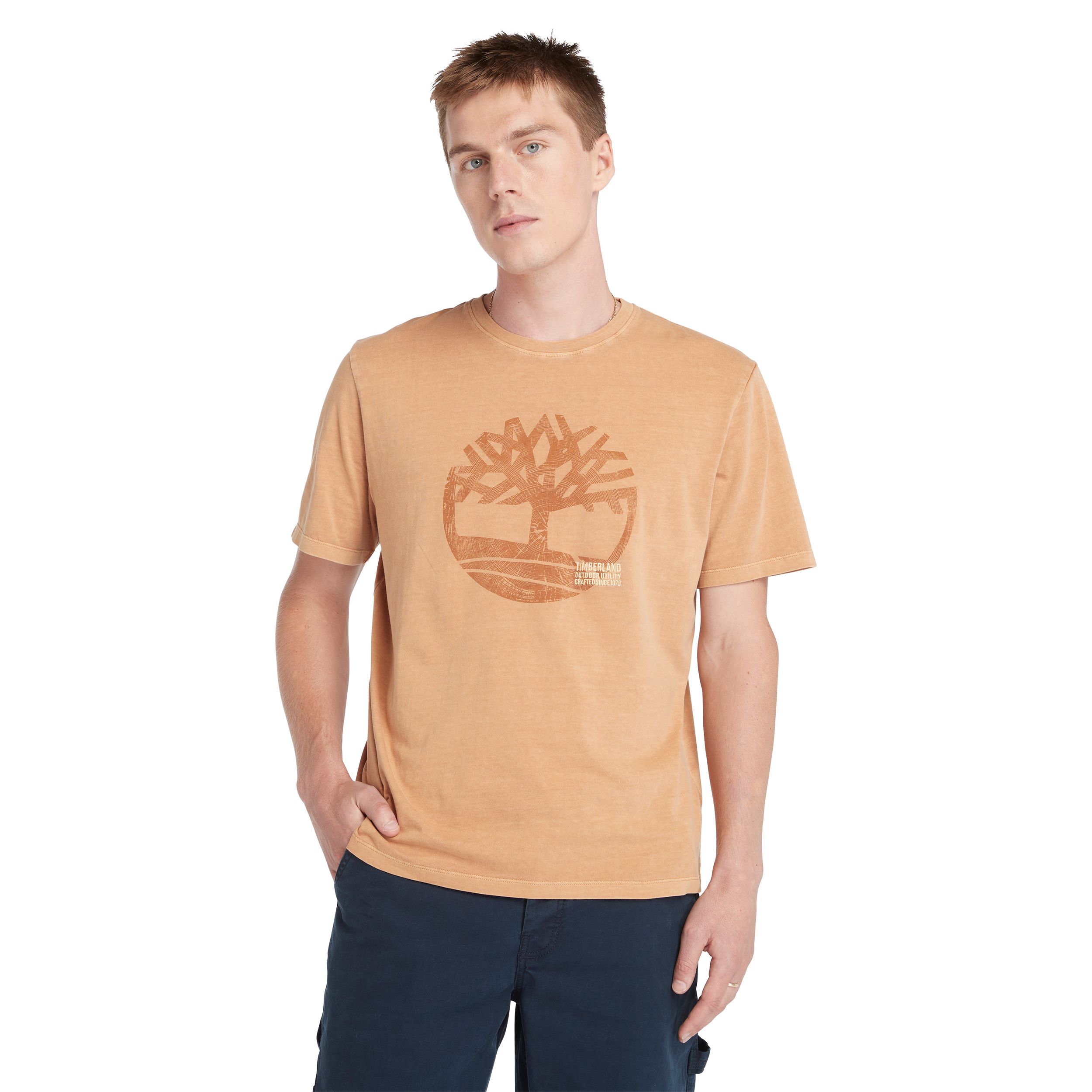 Timberland Men's Graphic Logo Garment Dye T Shirt | Mark's