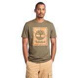 T-shirt graphique superposé avec carré camouflage pour hommes, Timberland Front_Flat