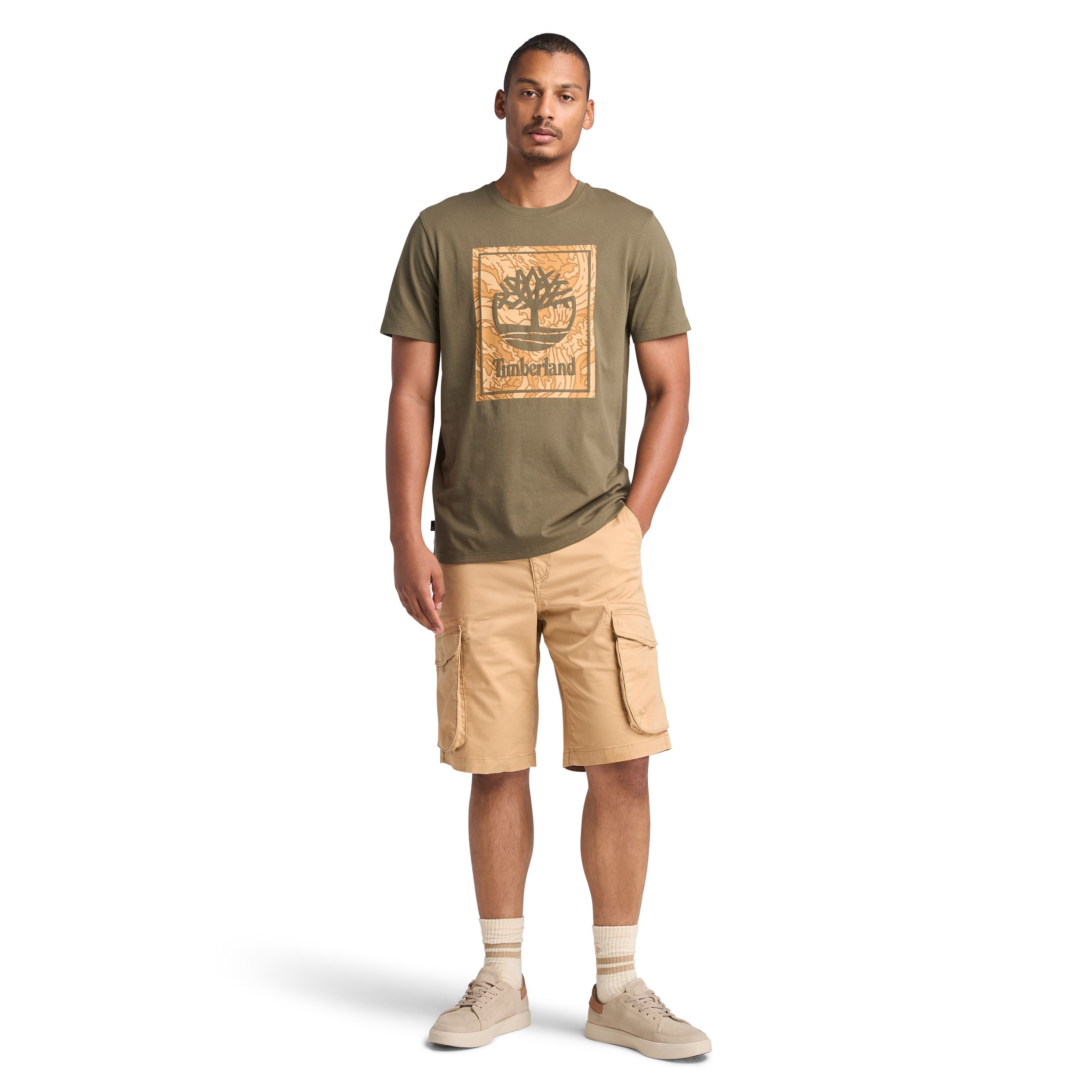 Timberland Men's Camo Stack Graphic T Shirt