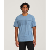 FarWest Men's Chest Pocket Striped T Shirt Front_Flat