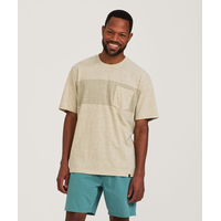 FarWest Men's Chest Pocket Striped T Shirt