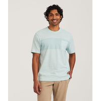 FarWest Men's Chest Pocket Striped T Shirt