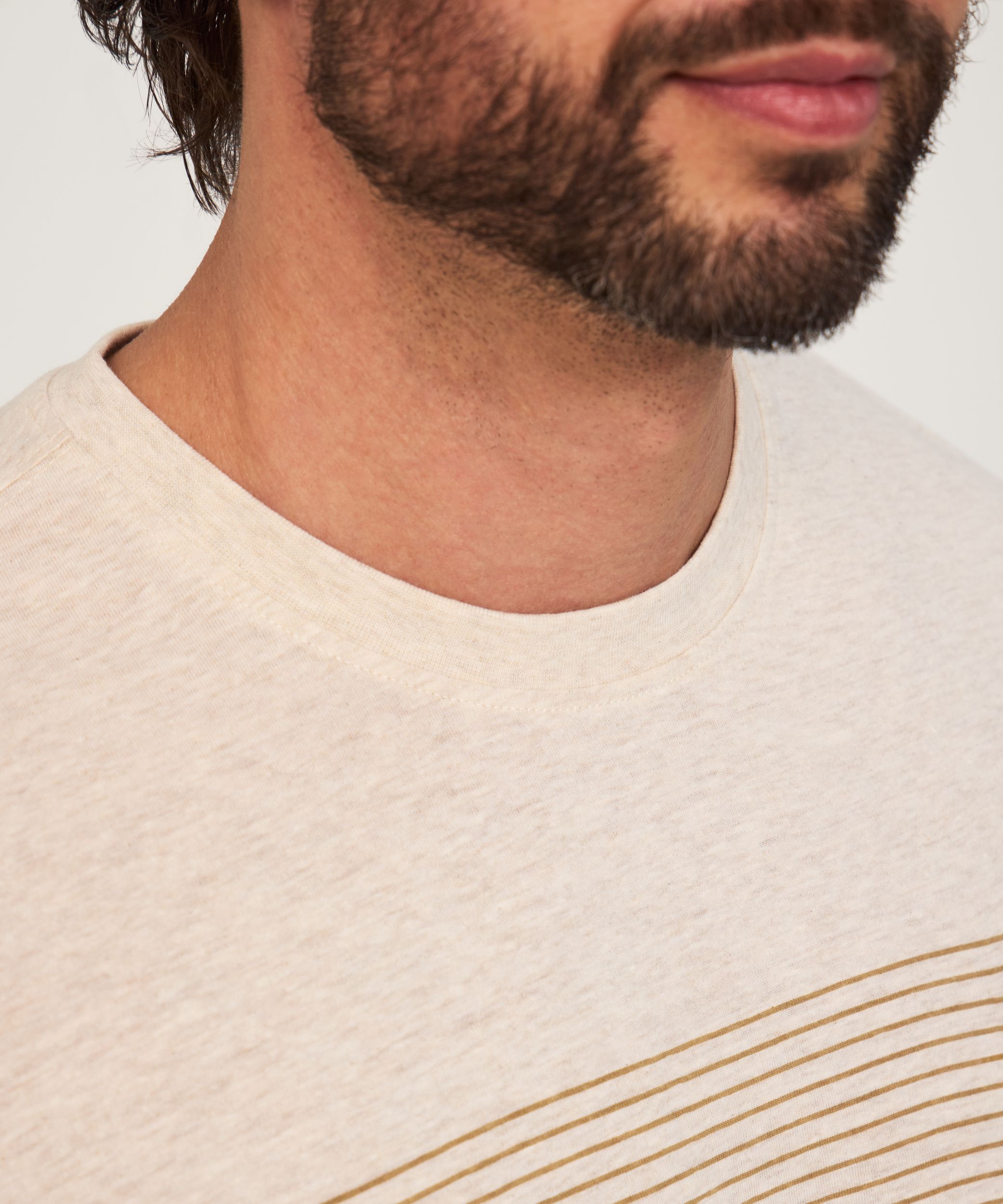 FarWest Men's Chest Pocket Striped T-Shirt