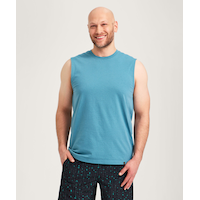 FarWest Men's Basics Solid Muscle Top Front_Flat
