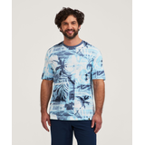 T-shirt à imprimé en transparence pour hommes, FarWest Front_Flat