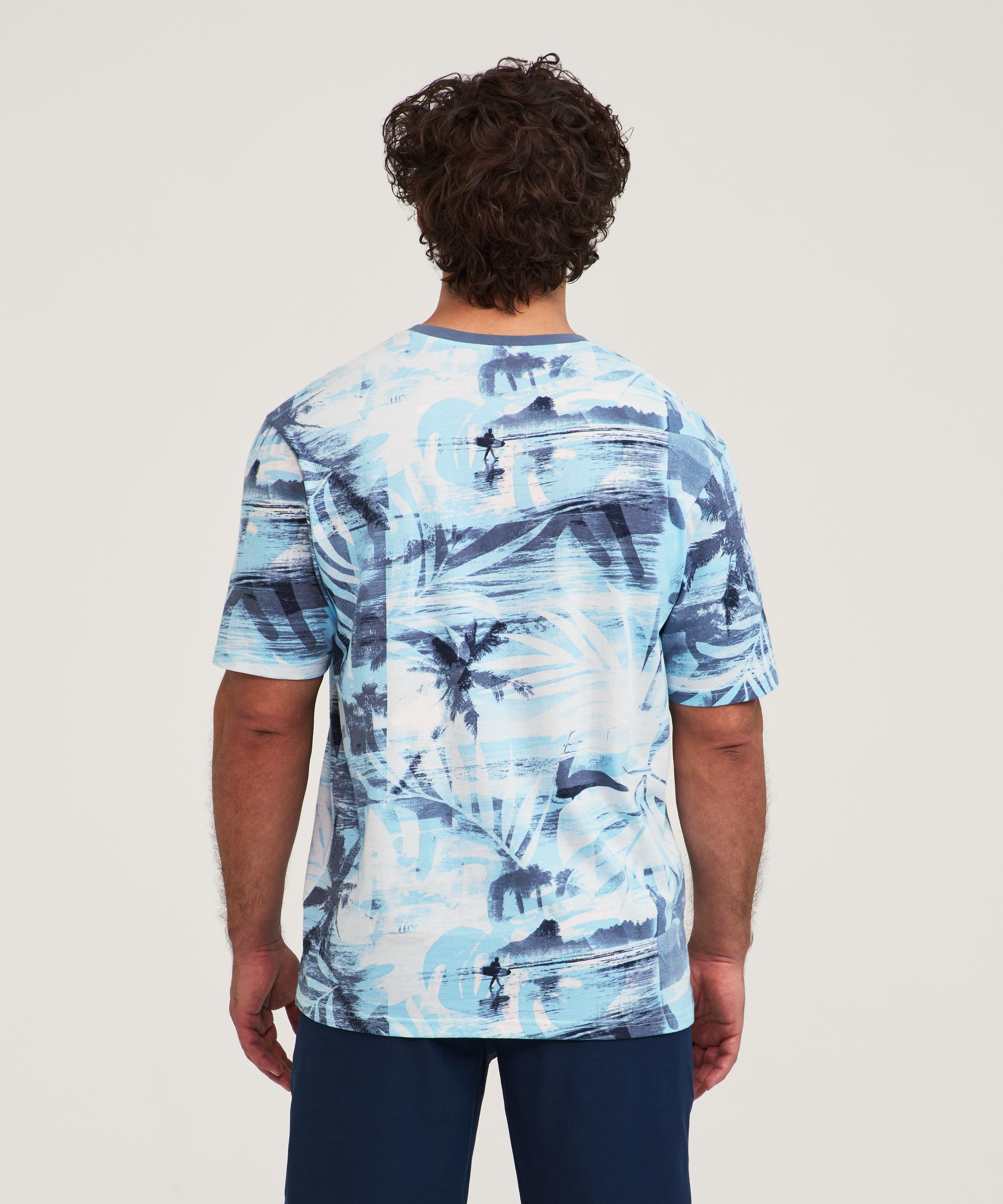 T-shirt à imprimé en transparence pour hommes, FarWest