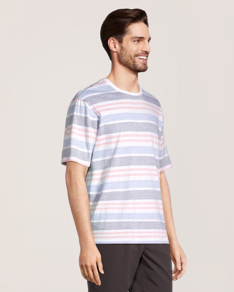 T-shirt à imprimé en transparence pour hommes, FarWest