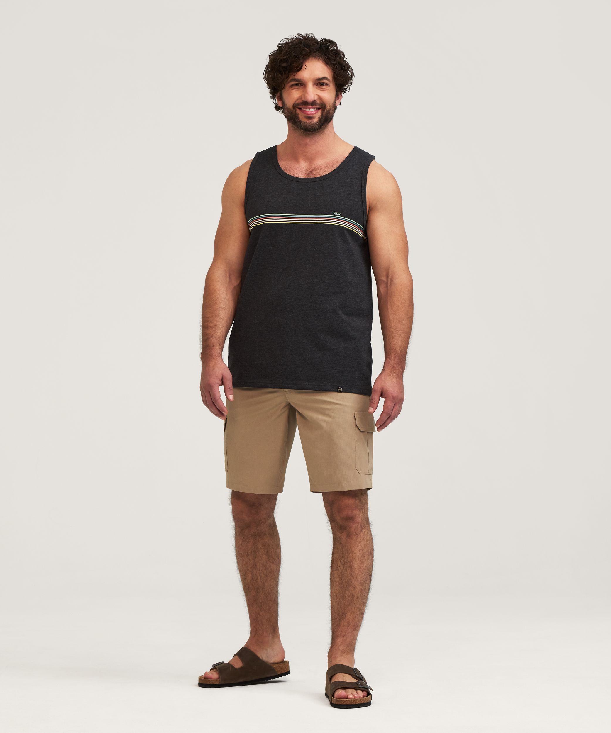 Débardeur de base à rayures pour hommes, FarWest