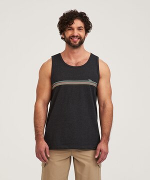 FarWest Men's Basics Striped Tank Top