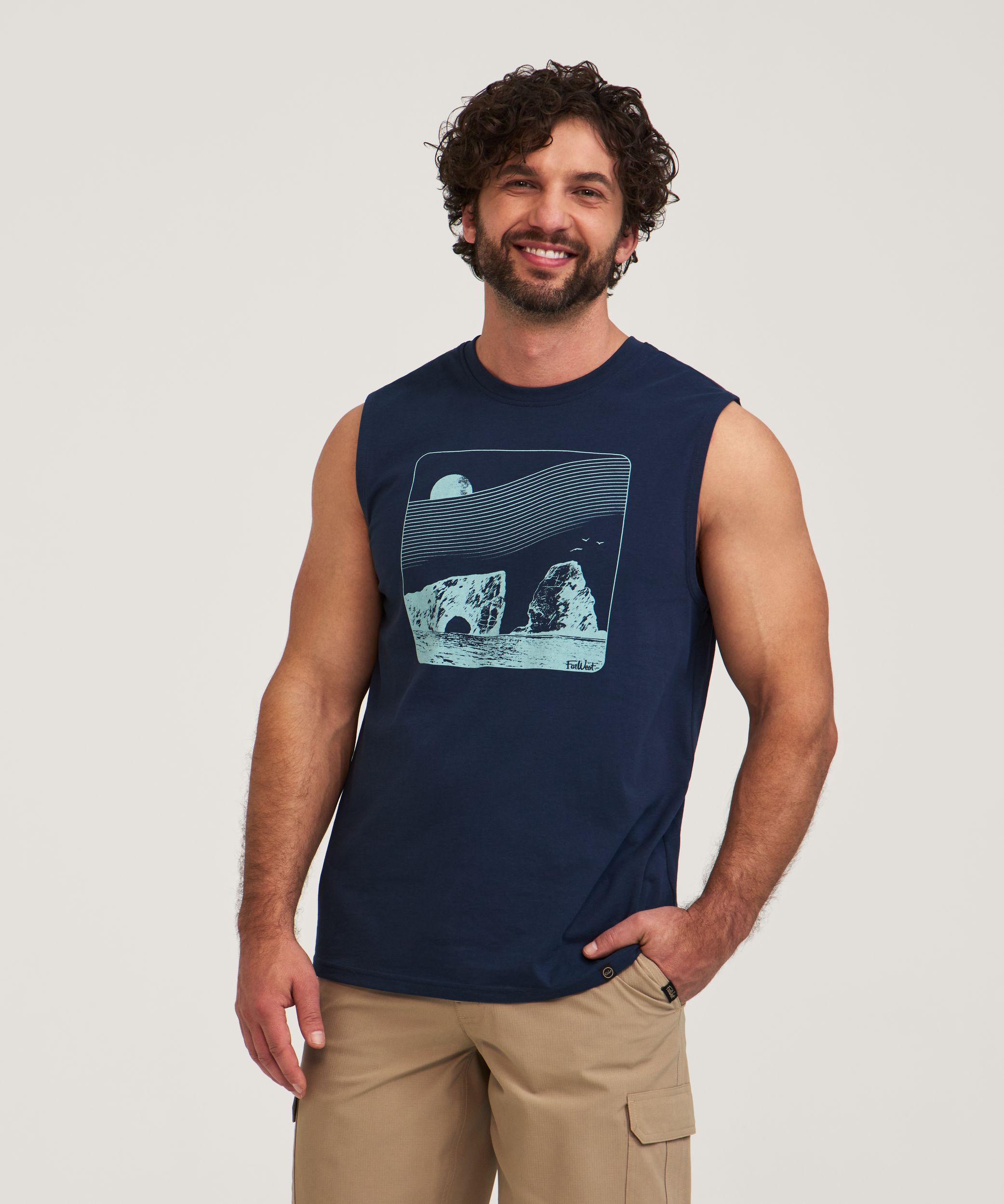 Débardeur graphique pour hommes, FarWest