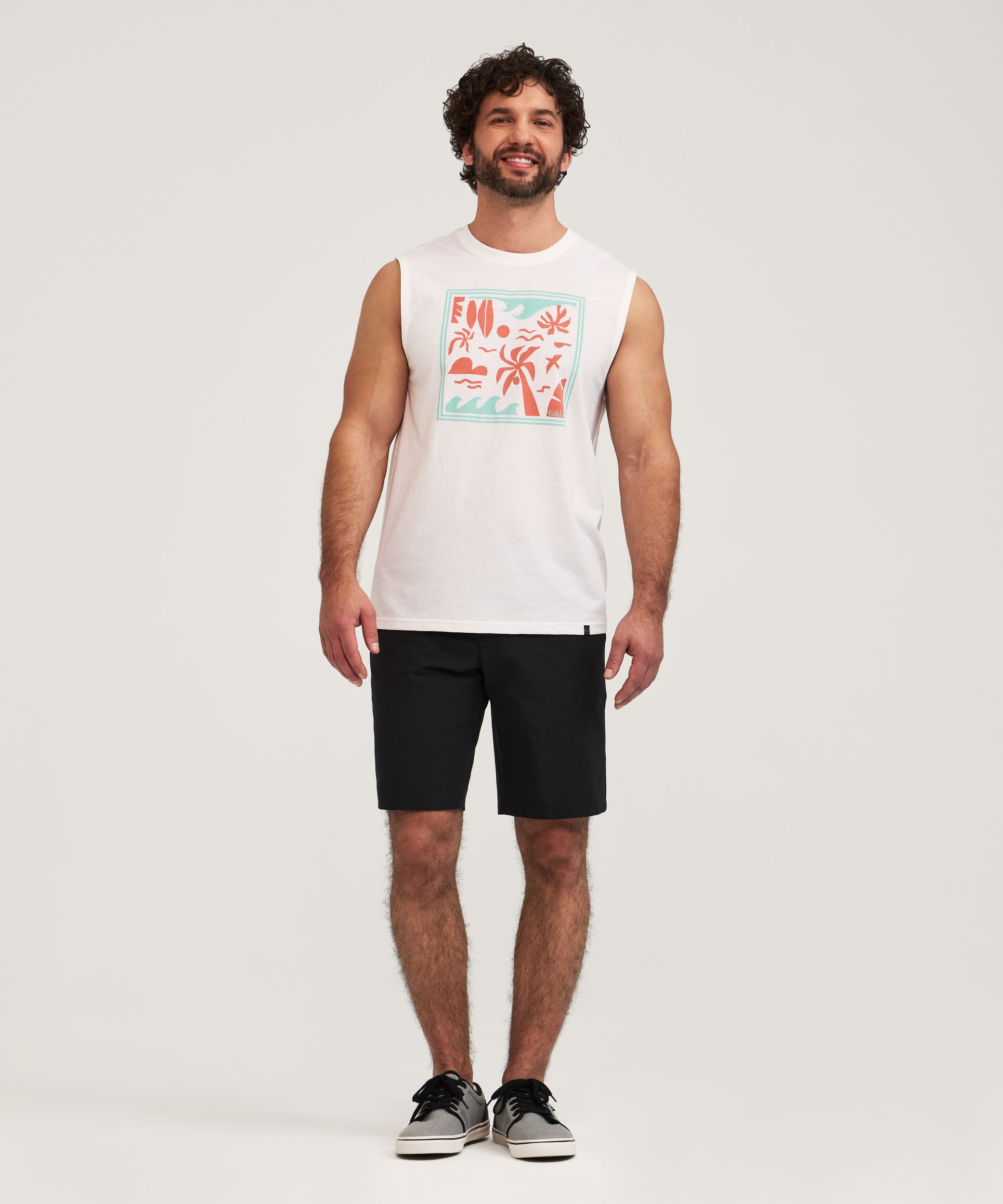 FarWest Men's Graphic Muscle Top