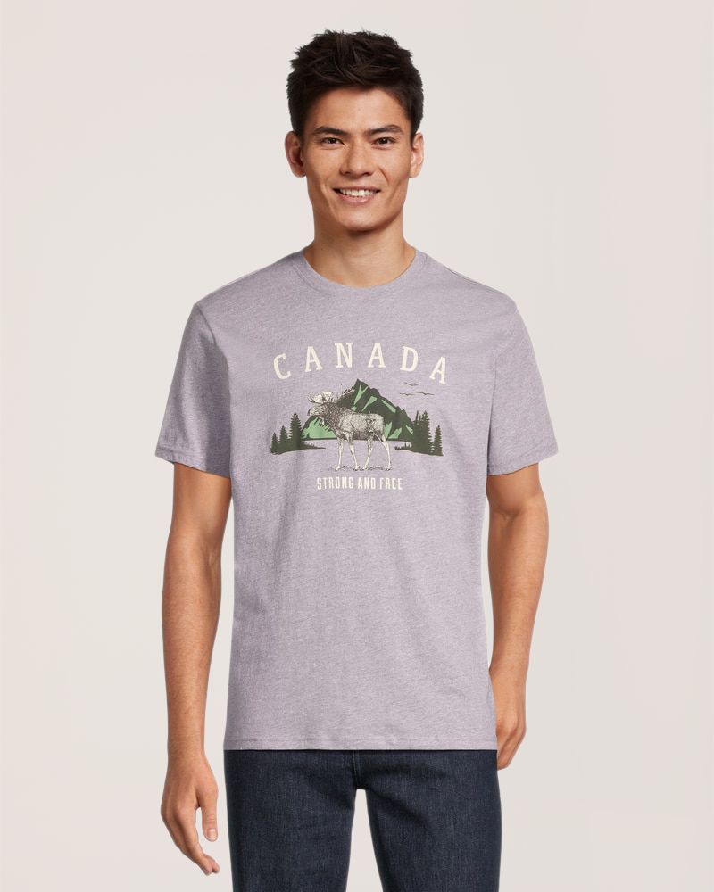 T-shirt graphique pour hommes, orignal, Bon départ