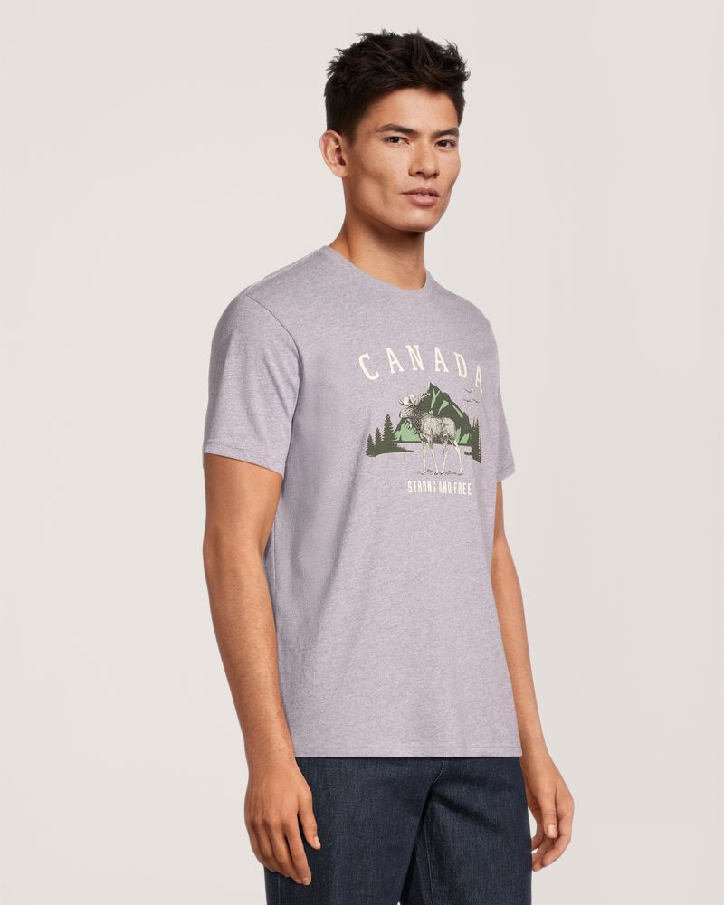 T-shirt graphique pour hommes, orignal, Bon départ