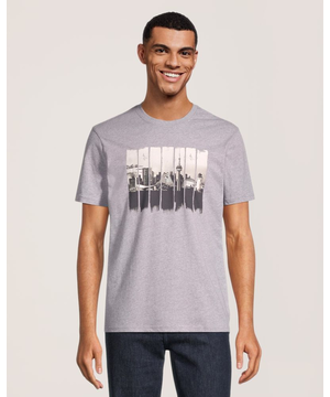 T-shirt graphique pour hommes, paysages urbains, Bon départ