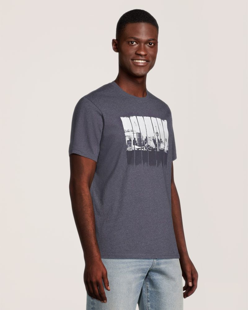 T-shirt graphique pour hommes, paysages urbains, Bon départ