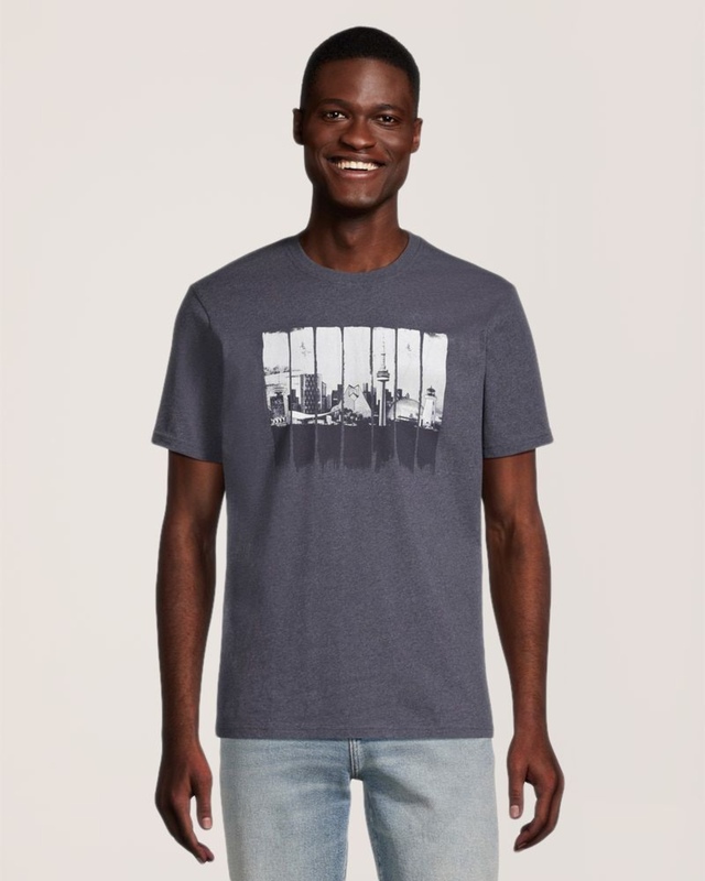 T-shirt graphique pour hommes, paysages urbains, Bon départ