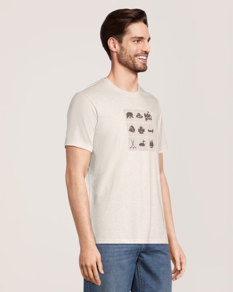 T-shirt graphique pour hommes, symboles canadiens, Bon départ
