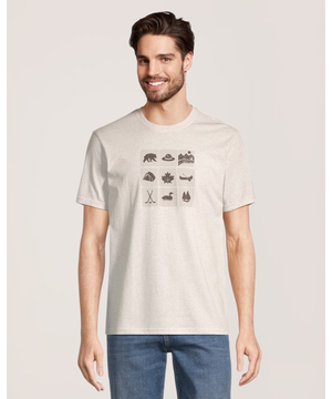 T-shirt graphique pour hommes, symboles canadiens, Bon départ
