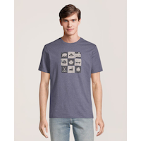 T-shirt graphique pour hommes, symboles canadiens, Bon départ Front_Flat