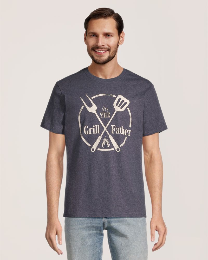 T-shirt graphique pour hommes, Grill Father, Bon départ