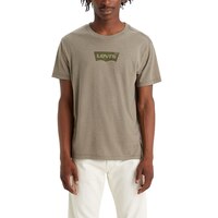 T-shirt en mélange de trois tissus à col ras du cou avec logo chauve-souris pour hommes, Silver Fox, Levi's Front_Flat