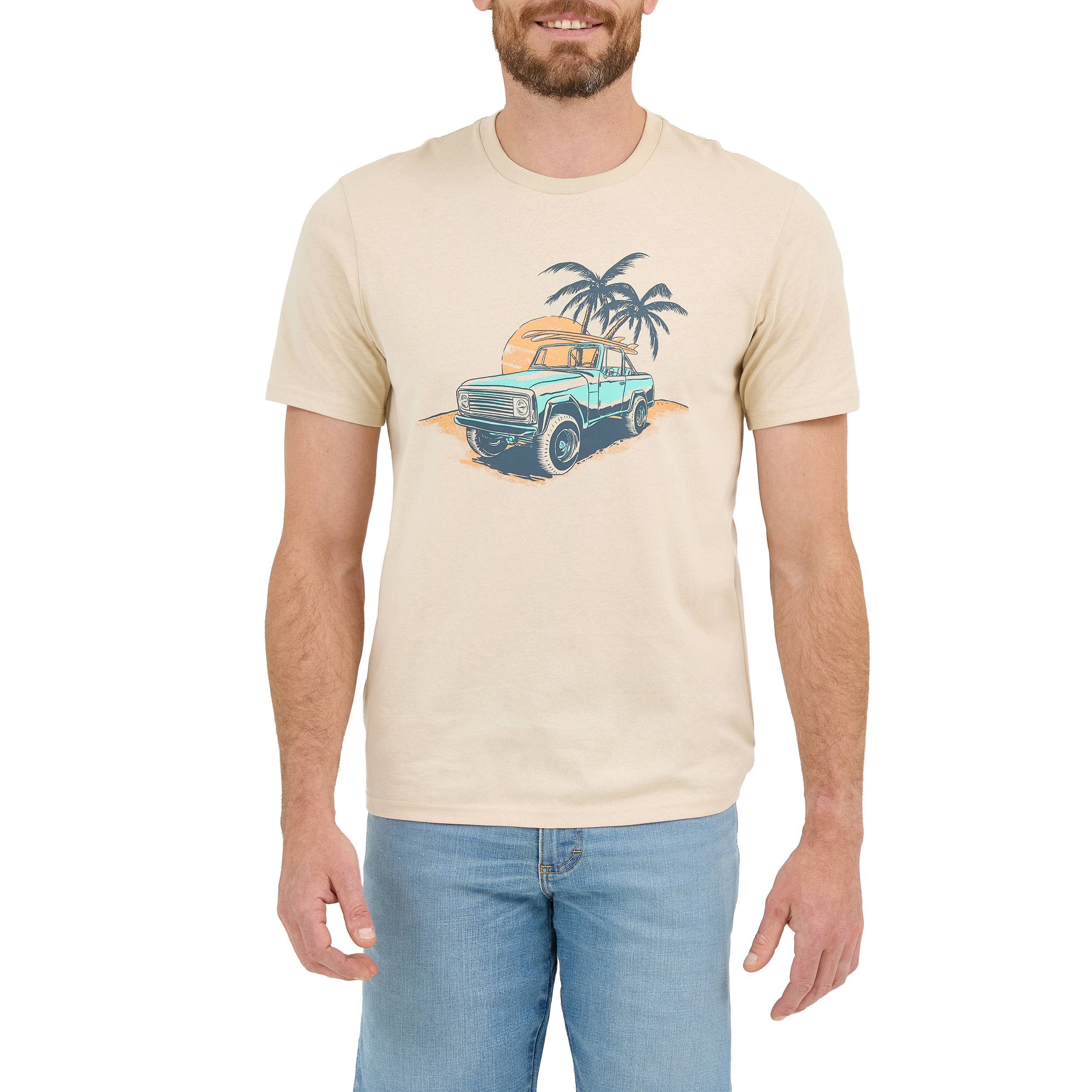 T-shirt graphique pour hommes, coucher du soleil hors des sentiers battus, Wrangler
