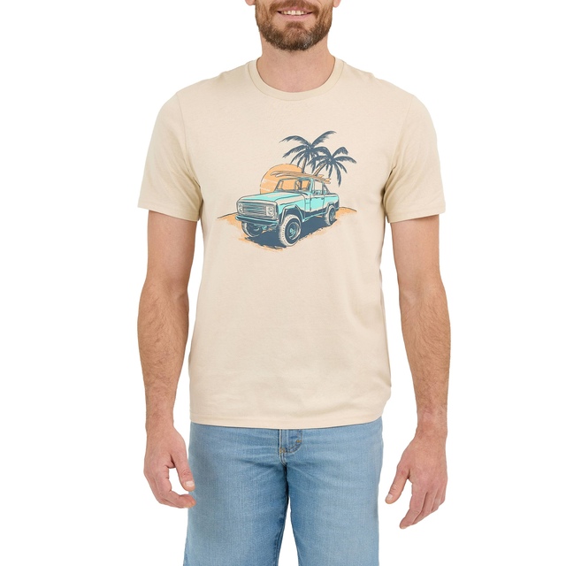 T-shirt graphique pour hommes, coucher du soleil hors des sentiers battus, Wrangler
