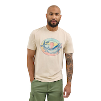 T-shirt graphique poisson pour hommes, Wrangler Front_Flat