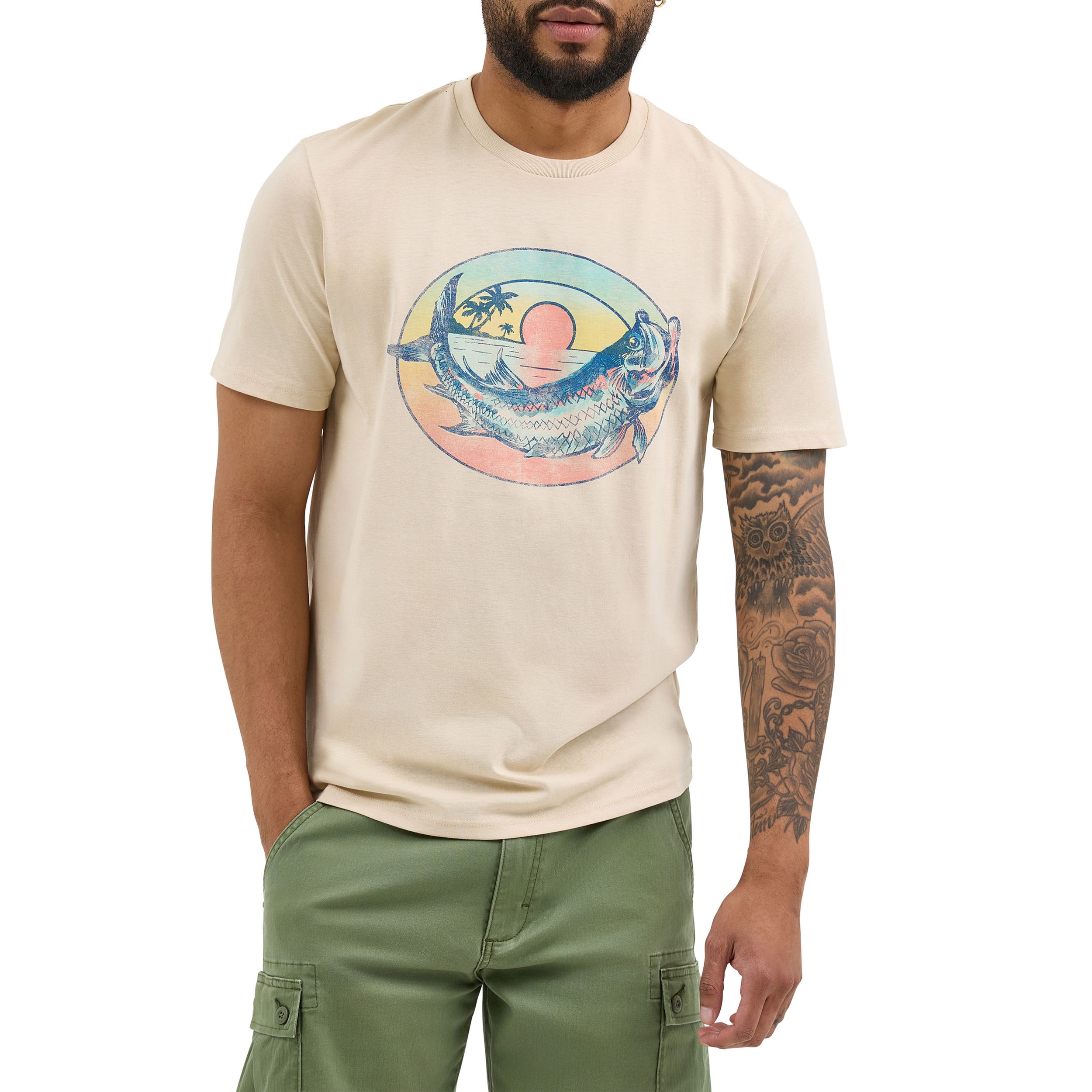 T-shirt graphique poisson pour hommes, Wrangler