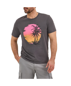 T-shirt graphique pour hommes, coucher de soleil et palmier, Wrangler