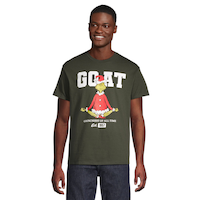 T-shirt à logo graphique du temps des fêtes Le Grincheux «Goat» pour hommes Front_Flat