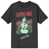 T-shirt du temps des Fêtes avec graphique pour hommes, Lutin OMG Front_Flat