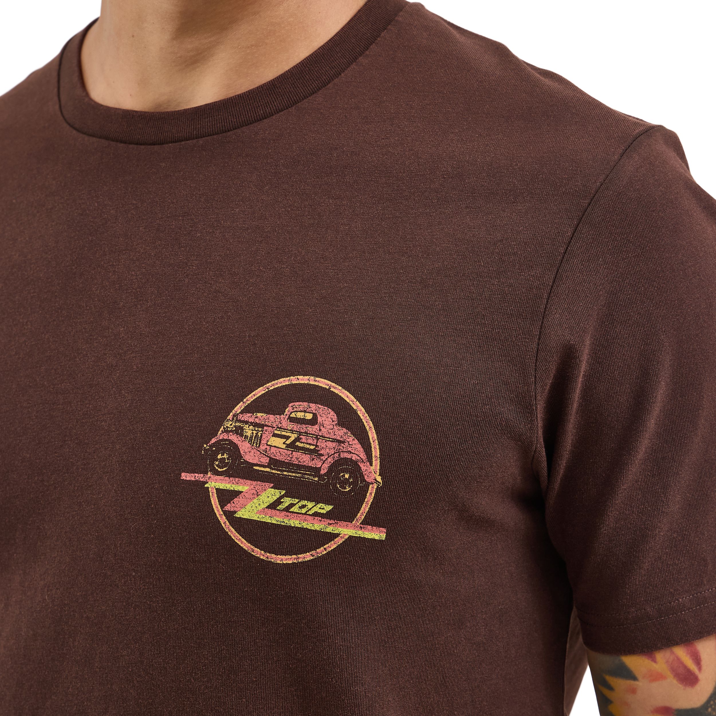 T-shirt graphique à motif de voiture ZZ Top pour hommes, Wrangler CloseUp