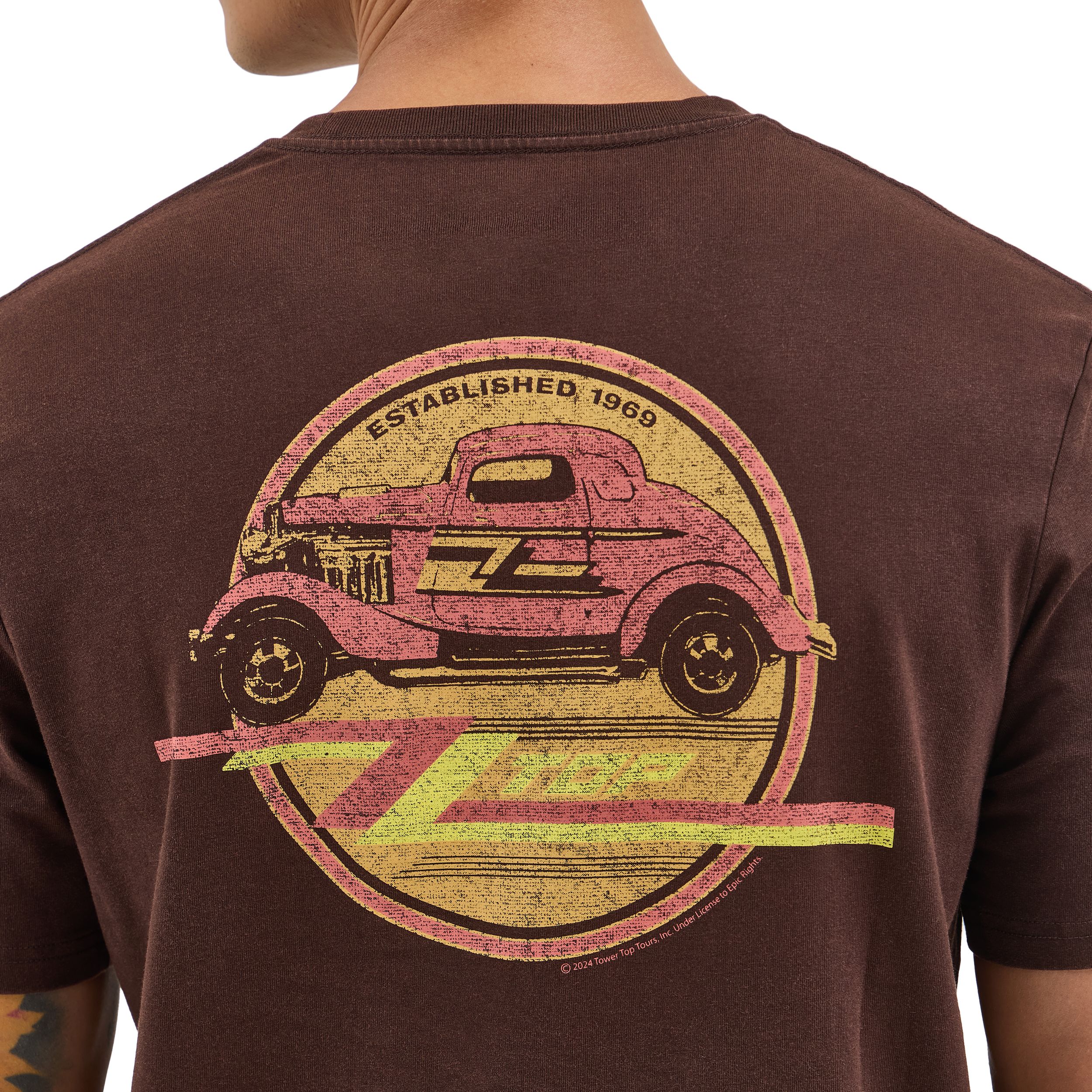 T-shirt graphique à motif de voiture ZZ Top pour hommes, Wrangler CloseUp