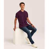 T-shirt saisonnier extensible à encolure en V pour hommes, Denver Hayes Front_Angled_Right