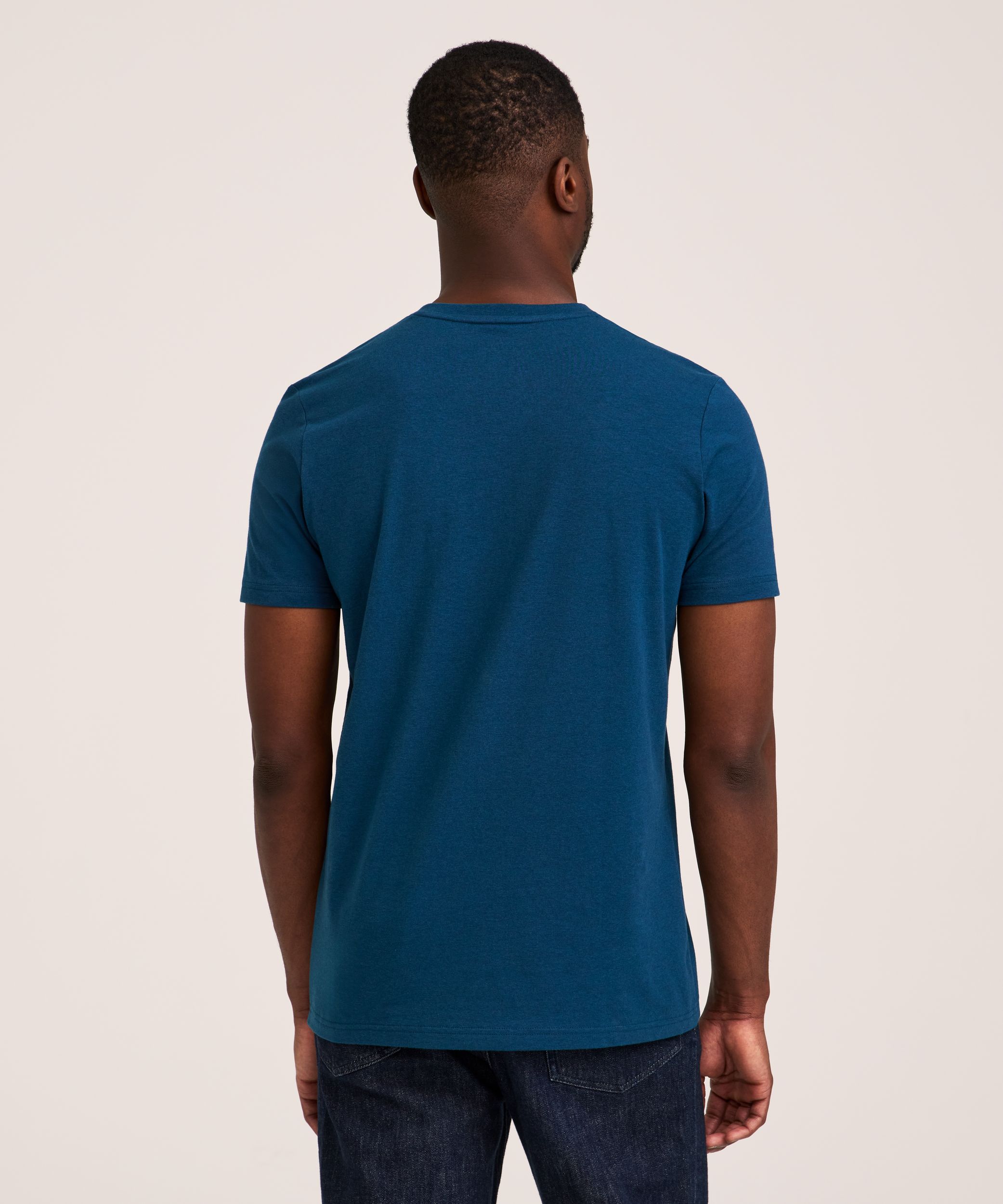 T-shirt saisonnier extensible à encolure en V pour hommes, Denver Hayes