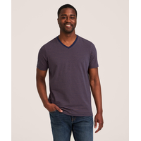 T-shirt saisonnier extensible à encolure en V pour hommes, Denver Hayes