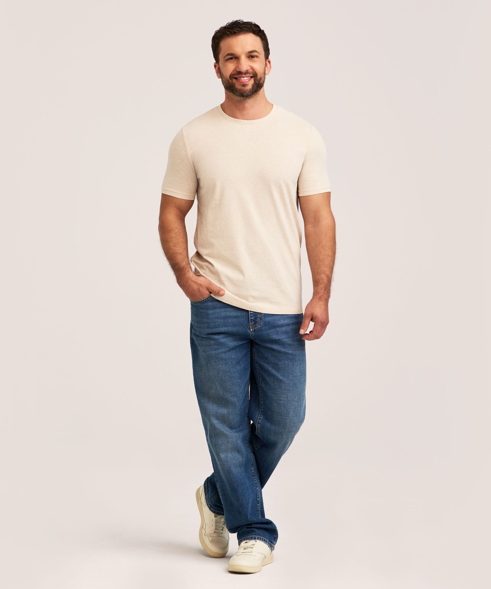 Denver Hayes Men's Stretch Modern Fit Crewneck T-Shirt