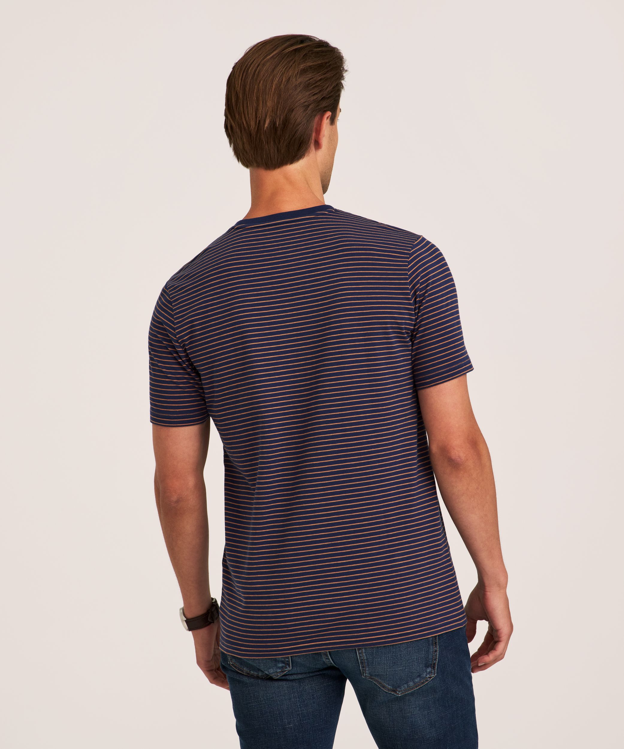 T-shirt saisonnier extensible à col ras du cou pour hommes, Denver Hayes