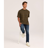 Denver Hayes Men's 50 Wash Crewneck T-Shirt Front_Angled_Right