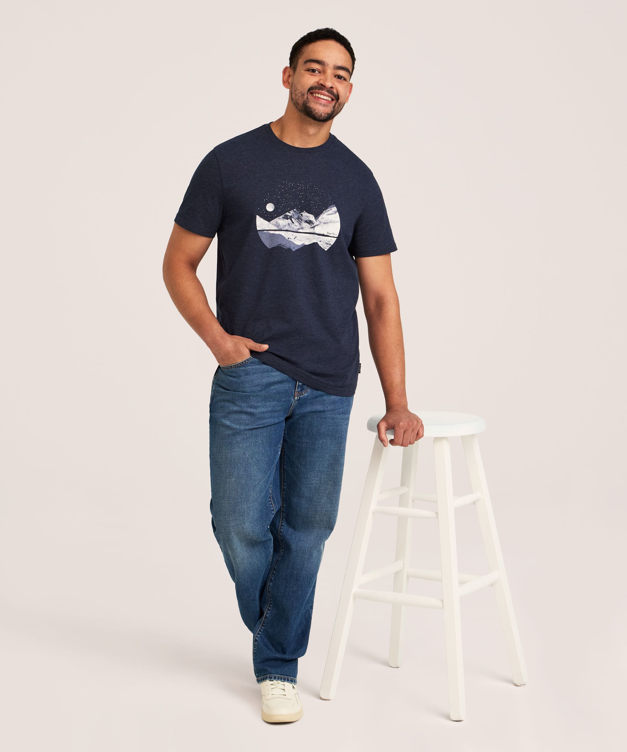 T-shirt graphique pour hommes, Modern Lines, WindRiver