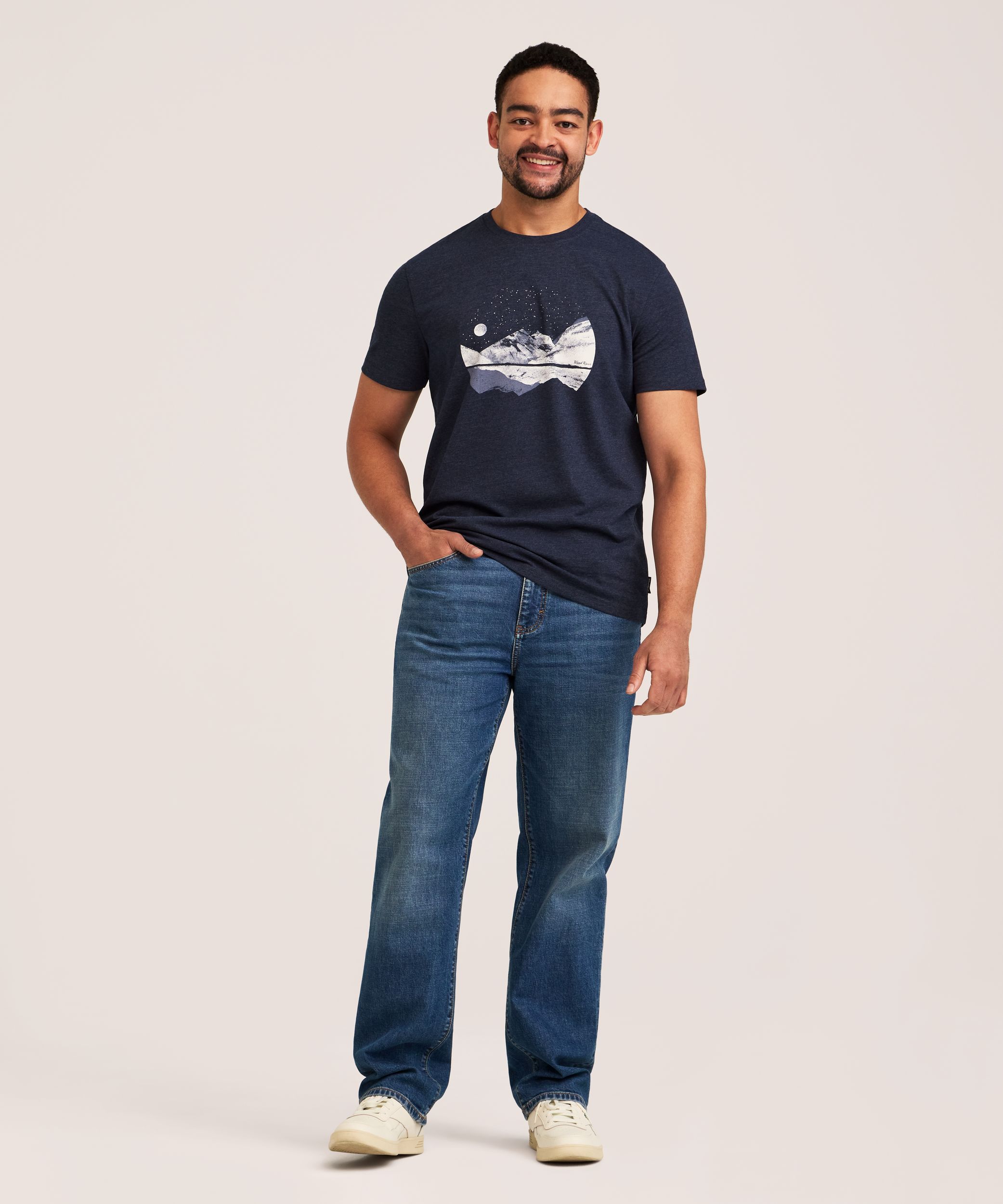 T-shirt graphique pour hommes, Modern Lines, WindRiver