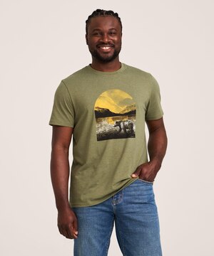 T-shirt graphique pour hommes, Modern Lines, WindRiver