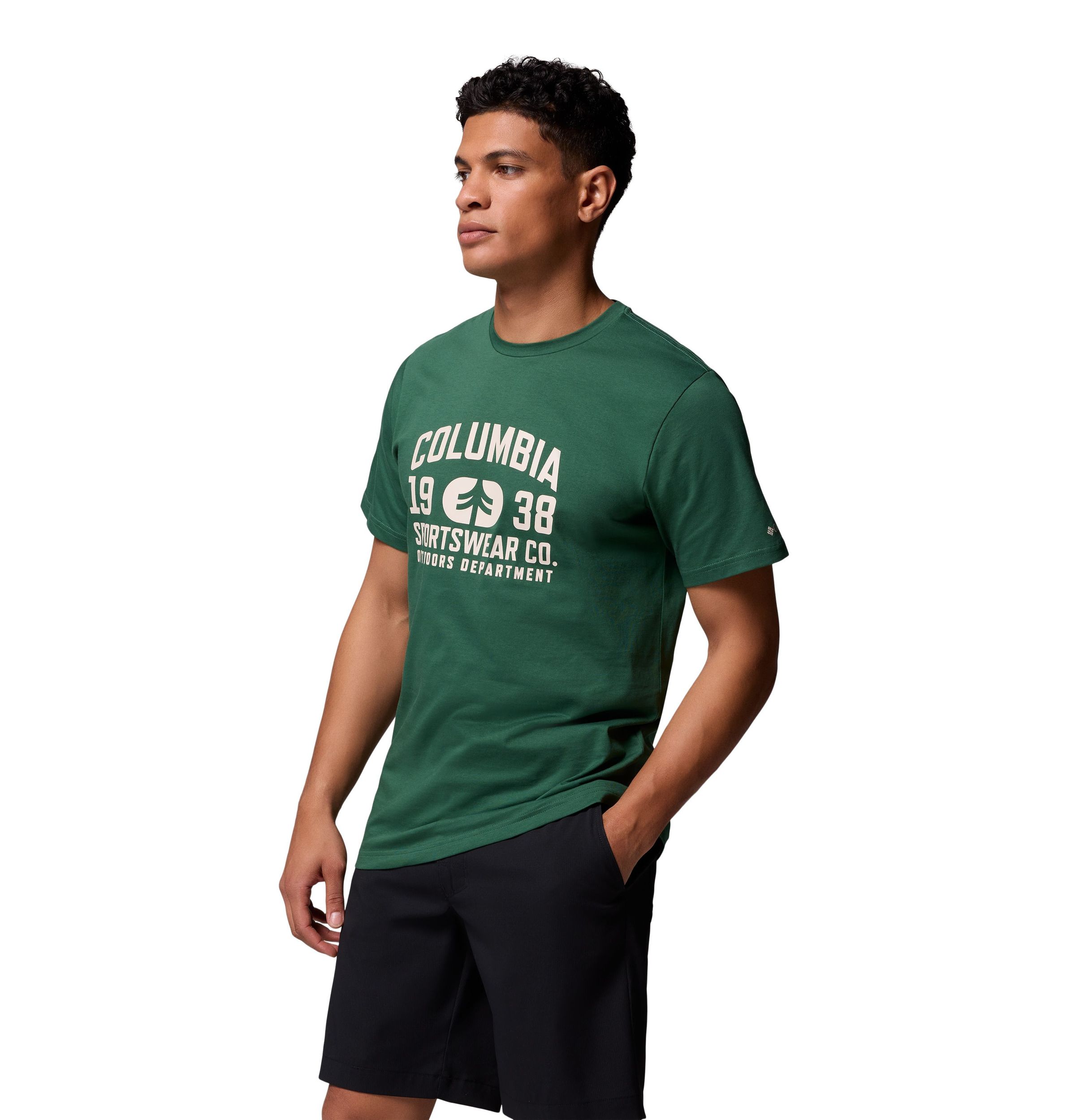 T-shirt graphique saisonnier avec logo pour hommes, Columbia