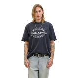 T-shirt imprimé à manches courtes et à col ras du cou pour hommes, Dover, Jack & Jones Front_Flat