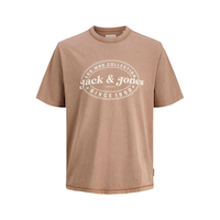 T-shirt imprimé à manches courtes et à col ras du cou pour hommes, Dover, Jack & Jones Front_Flat