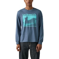 Levi's Men's Western Graphic Long Sleeve T Shirt Front_Flat