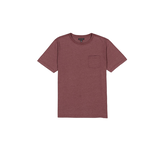 Silver Men's Acid Wash Chest Pocket T-Shirt Front_Flat