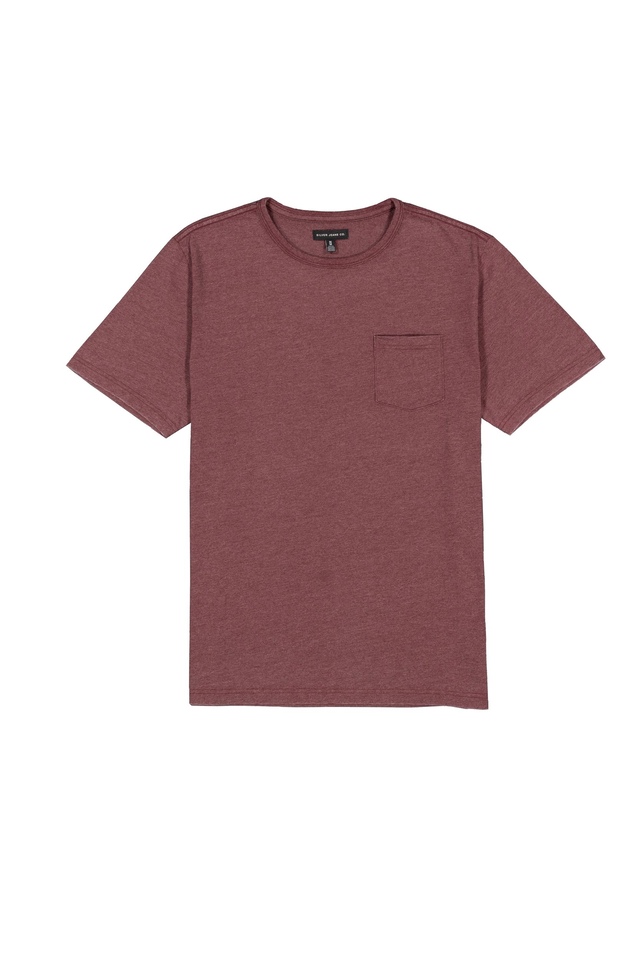 Silver Men's Acid Wash Chest Pocket T-Shirt