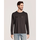 T-shirt à manches longues brodé pour hommes, Timberland Front_Flat